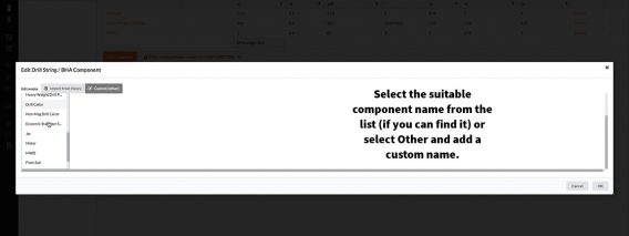 Add custom component to String/BHA