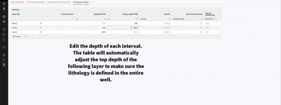 Add lithology
