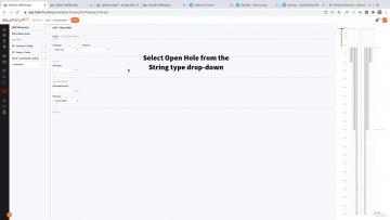 Add open hole section to well schematic