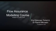Flow Assurance Modelling Course 13 September 2019