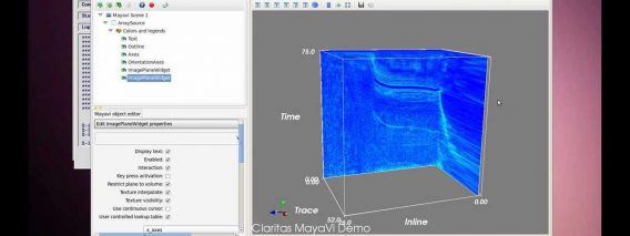 GLOBE Claritas and Mayavi2: velocity semblance
