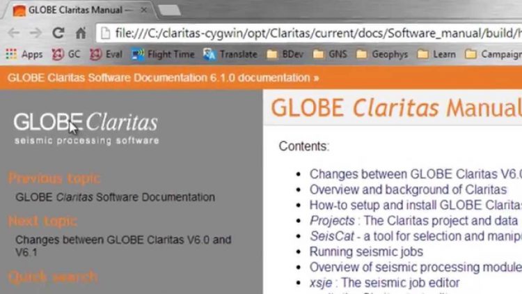 GLOBE Claritas Software Documentation – Overview