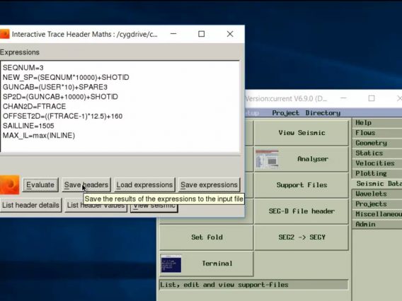 Griffon application – Interactive trace header maths