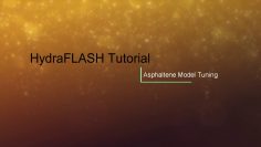 HydraFLASH 3.7: Asphaltene Model Tuning