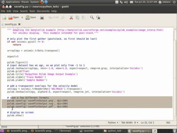 Scientific programming in Python and Claritas: part 5