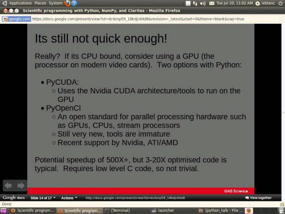 Scientific programming in Python and Claritas: part 4