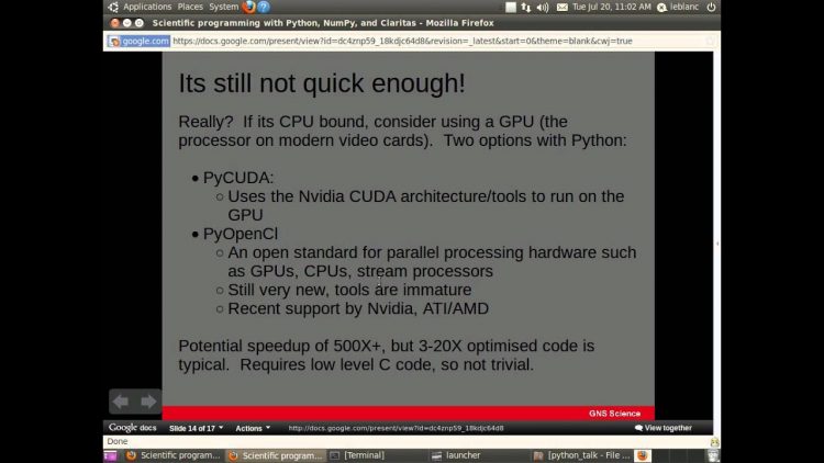 Scientific programming in Python and Claritas: part 4